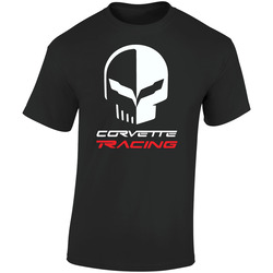 New Awesome  Hot Corvette Racing  Logo New Gift Dark All Size Retro Graphic Unisex Cotton Black T Shirt