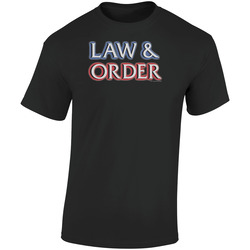 Law And Order 90s Tv Show Drama Retro Graphic Unisex Cotton Black T Shirt
