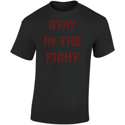 Stay In The Fight Nationals Retro Graphic Unisex Cotton Black T Shirt