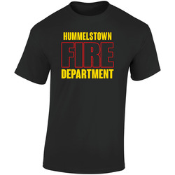 Hummelstown Fire Department Personalized City Retro Graphic Unisex Cotton Black T Shirt
