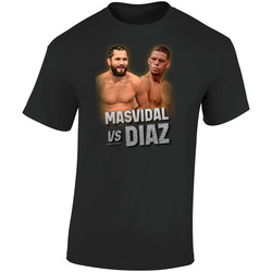 Jorge Masvidal Vs Nate Diaz Retro Graphic Unisex Cotton Black T Shirt