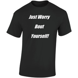 Worryfree Tee Black Retro Graphic Unisex Cotton Black T Shirt