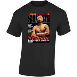 Slam Magazine Issue 16 Dennis Rodman Popular Basketball Magazine Grunge Look Retro Graphic Unisex Cotton Black T Shirt