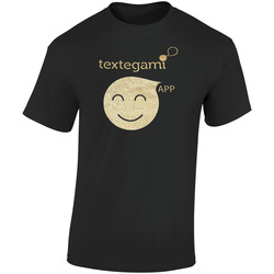Textegami Brand Ambassador Retro Graphic Unisex Cotton Black T Shirt