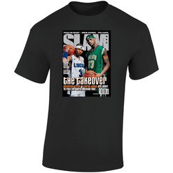Slam Magazine Issue 62 Lebron James Sebastian Telfair Popular Basketball Magazine Grunge Look Retro Graphic Unisex Cotton Black T Shirt
