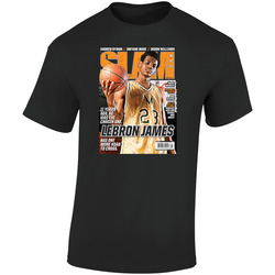 Slam Magazine Issue 159 Lebron James Popular Basketball Magazine Grunge Look Retro Graphic Unisex Cotton Black T Shirt