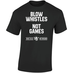 Cam Jordan Blow Whistles Not Games Make Calls Not Apologies Retro Graphic Unisex Cotton Black T Shirt