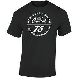 Capitol Records Lo44068 A Retro Graphic Unisex Cotton Black T Shirt
