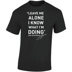 Kimi Raikkonen Leave Me Alone Retro Graphic Unisex Cotton Black T Shirt