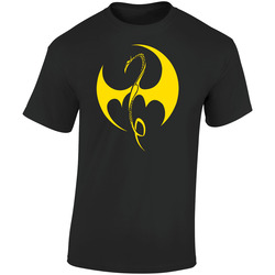 Iron Fist Yellow Logo Netflix Original Fan Retro Graphic Unisex Cotton Black T Shirt