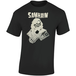 Samhain - Death Cards 2 Retro Graphic Unisex Soft Cotton Black T Shirt
