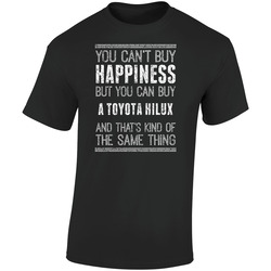 Buy A Toyota Hilux Happiness Worn Look Car Lover Retro Graphic Unisex Soft Cotton Black T Shirt