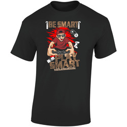 Be Smart Play Smart Retro Graphic Unisex Soft Cotton Black T Shirt
