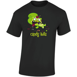 Happy Tree Friends Candy Kills Retro Graphic Unisex Soft Cotton Black T Shirt