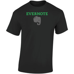 Evernote Website Title And Logo Retro Graphic Unisex Soft Cotton Black T Shirt