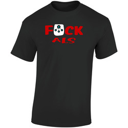 Fuck ALS (Amyotrophic Lateral Sclerosis) / Lou Gehrig's Disease - Awareness T-Shirt #1 / Standard Fit Retro Graphic Unisex Soft Cotton Black T Shirt