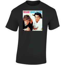 George Michael Rip Wham Careless Whispers Make It Big Album Cover Retro Graphic Unisex Soft Cotton Black T Shirt