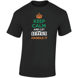 Keep Calm And Let Gervais Handle It Irish Name Ireland Retro Graphic Unisex Soft Cotton Black T Shirt