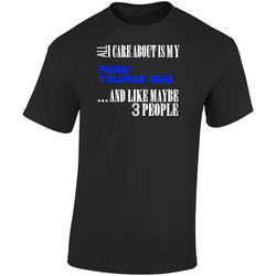 All I Care About Is My Ford Taurus Sho Car Lover Retro Graphic Unisex Soft Cotton Black T Shirt