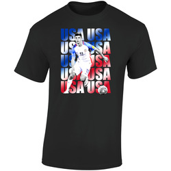 Christian Pulisic Team Usa American Copa America Cup Soccer Futball Retro Graphic Unisex Soft Cotton Black T Shirt