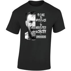 Apologize Half Black Retro Graphic Unisex Soft Cotton Black T Shirt
