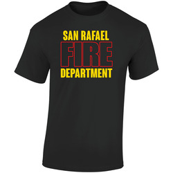 San Rafael Fire Department Personalized City Retro Graphic Unisex Soft Cotton Black T Shirt
