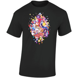Undertale All Char Chibi Retro Graphic Unisex Soft Cotton Black T Shirt