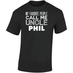 Favorite Uncle Phil Trendy Cool Name Retro Graphic Unisex Soft Cotton Black T Shirt