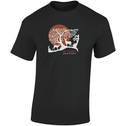 Ol-b200 Retro Graphic Unisex Soft Cotton Black T Shirt