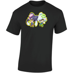 Splatoon - Callie And Marie - Cute Black Retro Graphic Unisex Soft Cotton Black T Shirt
