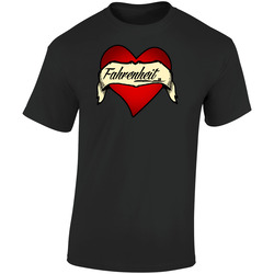 Fahrenheit 451 Heart Tattoo Popular Video Game Fan Retro Graphic Unisex Soft Cotton Black T Shirt