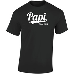Papi Since 2015 Retro Graphic Unisex Soft Cotton Black T Shirt