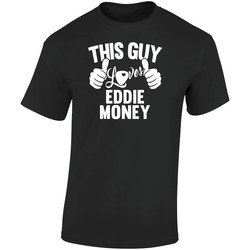 Eddie Money Best Guitarist Music Electrical Classical Bass This Guy Loves Retro Graphic Unisex Soft Cotton Black T Shirt