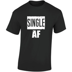 Single Af Funny Slang Party Retro Graphic Unisex Soft Cotton Black T Shirt