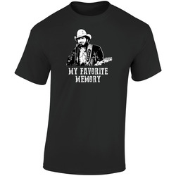 My Favorite Memory Merle Haggard Country Music Legend Fan Retro Graphic Unisex Soft Cotton Black T Shirt