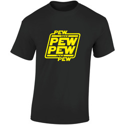 Star Wars Blaster Sound Pew Pew Pew Funny Retro Graphic Unisex Soft Cotton Black T Shirt
