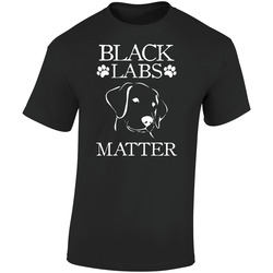 Black Labs Matter Funny Labrador Dog Owner Retro Graphic Unisex Soft Cotton Black T Shirt
