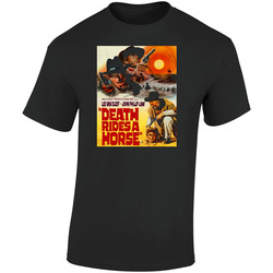 John Phillip Law Lee Van Cleef Death Rides A Horse Retro Graphic Unisex Soft Cotton Black T Shirt