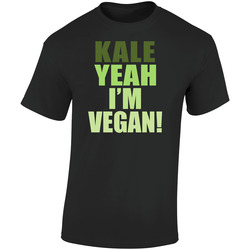 Kale Yeah Retro Graphic Unisex Soft Cotton Black T Shirt