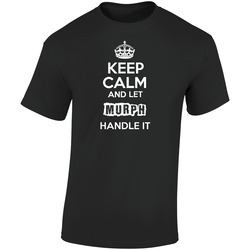 Keep Calm And Let Murph Handle It Retro Graphic Unisex Soft Cotton Black T Shirt