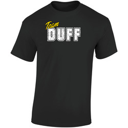 Team Duff Cool Custom Family Sports Last Name Reunion Retro Graphic Unisex Soft Cotton Black T Shirt