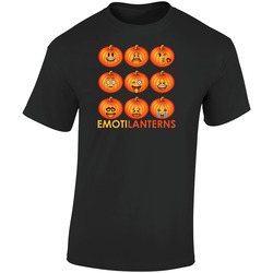 Emotilanterns Retro Graphic Unisex Soft Cotton Black T Shirt