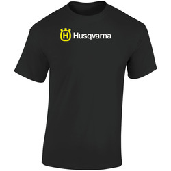 Husqvarna Retro Graphic Unisex Soft Cotton Black T Shirt