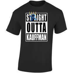 New Straight Outta Kauffman Tee Retro Graphic Unisex Soft Cotton Black T Shirt