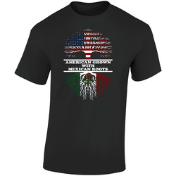 American Grown Color Black Retro Graphic Unisex Soft Cotton Black T Shirt