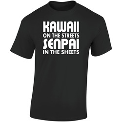 Kawaii On The Streets Tee Retro Graphic Unisex Soft Cotton Black T Shirt