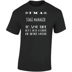 Im A Stage Manager To Save Time Job Retro Graphic Unisex Soft Cotton Black T Shirt