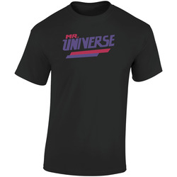 Mr Universe Standard Black Retro Graphic Unisex Soft Cotton Black T Shirt