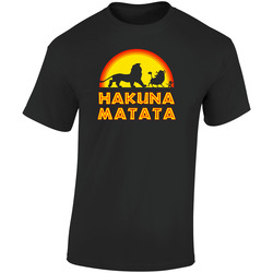 Hakuna Matata T Shirt - No Worries for The Rest of Your Life Retro Graphic Unisex Soft Cotton Black T Shirt