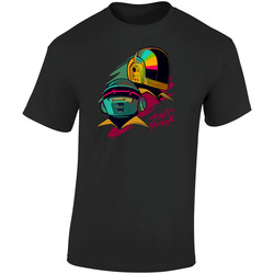 Daft Punk T- Music Tee Retro Graphic Unisex Soft Cotton Black T Shirt